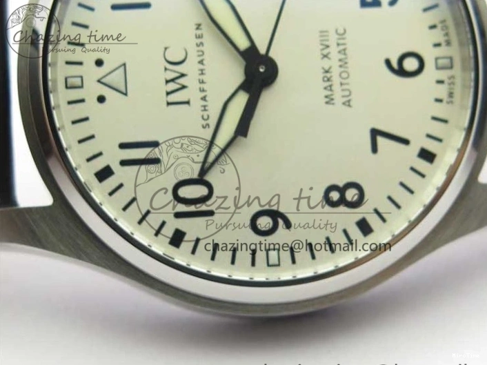 MIROTIME 0226 MARK XVIII IW327002 SS FKF 1:1 Best Edition White Dial On Black Leather Strap Affordable 7121